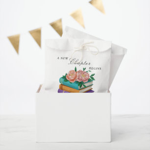 New Chapter Begins Floral Bridal Shower Favour Bags