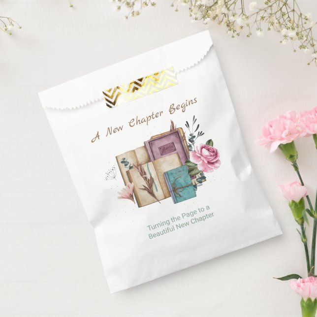 New Chapter Begins Floral New Beginnings Favour Bags (Sealed)