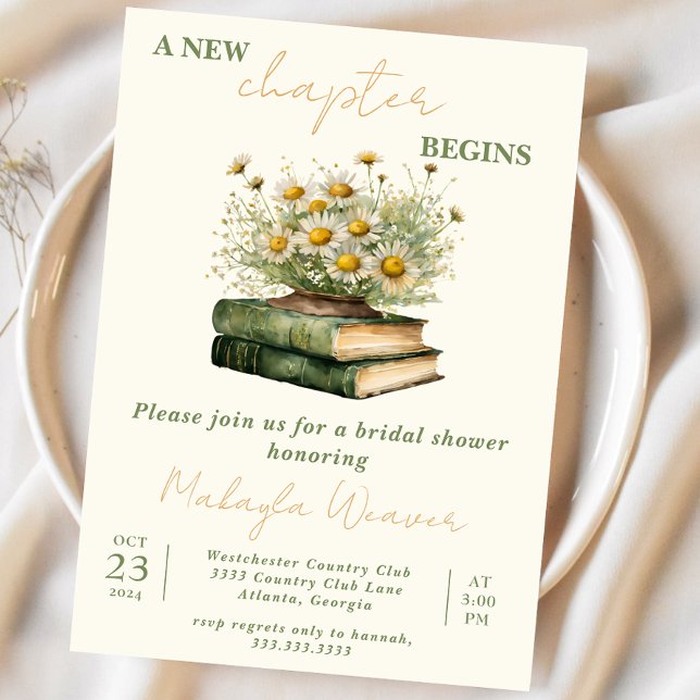 New Chapter Begins, Storybook Bridal Shower Invitation (Creator Uploaded)