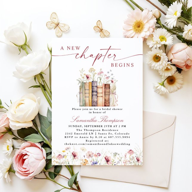 New Chapter Begins, Storybook Bridal Shower Invitation (Creator Uploaded)
