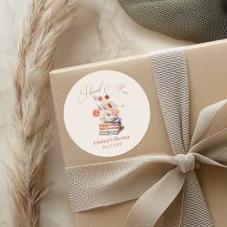 New Chapter Begins Thank You Book  Classic Round Sticker