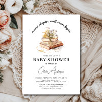 New Chapter Begins Wildflower Book Baby Shower