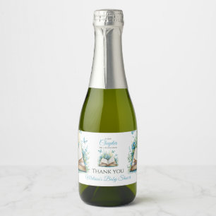 New Chapter Blue Boy Brunch StoryBook Baby Shower Sparkling Wine Label