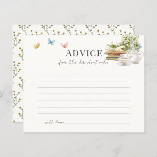 New Chapter Book Tea Bridal Shower Advice Card