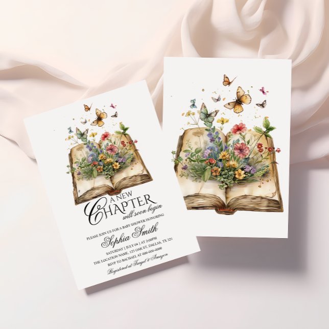 New Chapter Book Theme Baby Shower Invitation (Creator Uploaded)