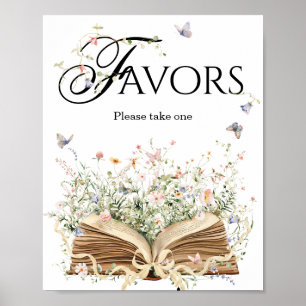 New Chapter Book Theme bridal shower Favours Poster