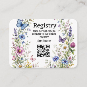 New Chapter Bridal shower Registry Enclosure Card
