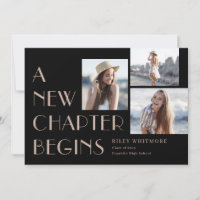 New Chapter Editable Colour Graduation Invitation