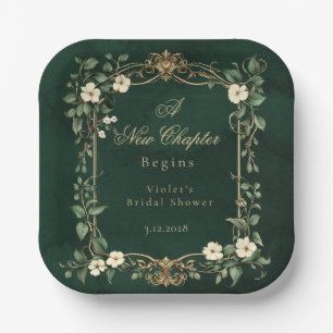New Chapter Fantasy Book Lovers Bridal Shower Paper Plate