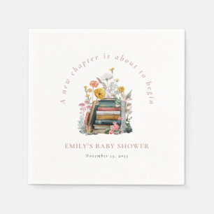 New Chapter Floral Baby Shower Napkin