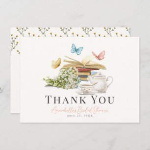 New Chapter Floral Bridal Shower Thank You Card