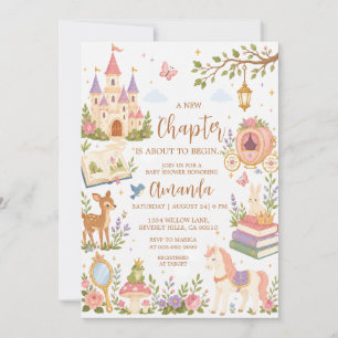 New Chapter Girl Storybook Baby Shower Invitation