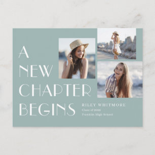 New Chapter Graduation Announcement Postcard
