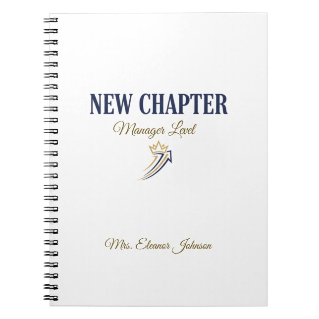New Chapter Manager Level Personalized Notebook (Front)