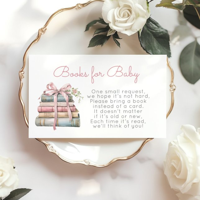 New Chapter Pink Bow Books for baby ticket Enclosure Card (Creator Uploaded)