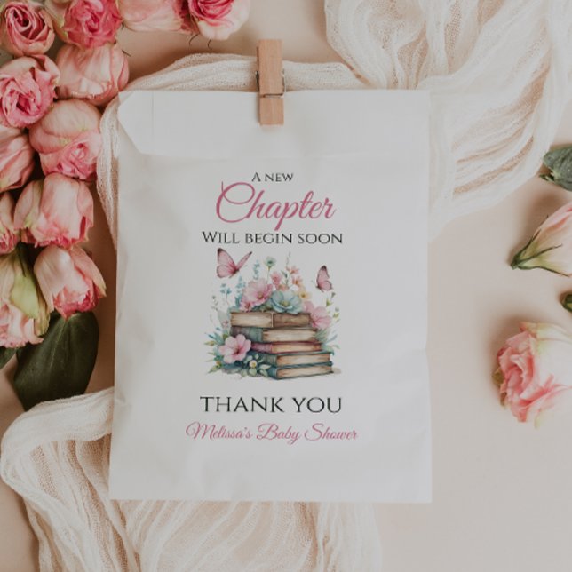 New Chapter Pink Girl Storybook Book Baby Shower Favour Bags (Creator Uploaded)