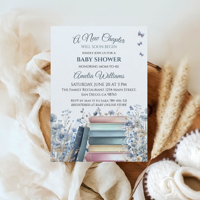 New Chapter Storybook Classic Baby Shower Invitation (Creator Uploaded)