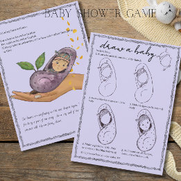 New Chapter Storybook Draw a Baby Shower Game Card