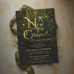New Chapter Storybook Enchanted Forest Baby Shower Invitation