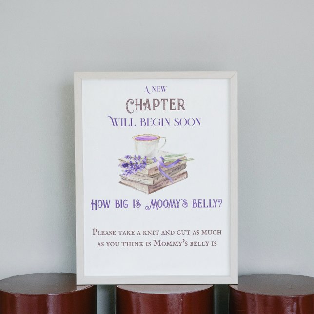 New Chapter Storybook Guess How Baby Shower Game Poster (Creator Uploaded)