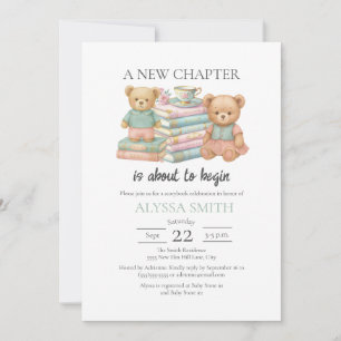 New Chapter Teddy Bear Storybook Baby Shower Invitation