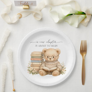 New Chapter Teddy Bear Storybook Baby Shower Paper Plate