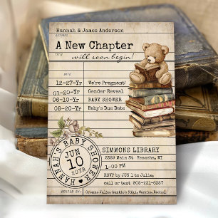 New Chapter Vintage Books Library Card Baby Shower