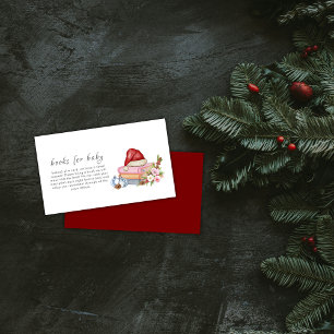 New Chapter Winter Floral Books For Baby Shower  Enclosure Card