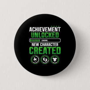 New Character D Gamer Pregnancy Announcement  6 Cm Round Badge
