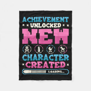 New Character D Gamer Pregnancy Announcement  Fleece Blanket