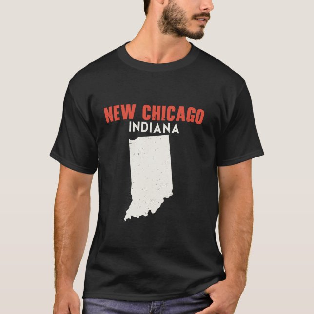 New Chicago Indiana USA State America Travel India T-Shirt (Front)