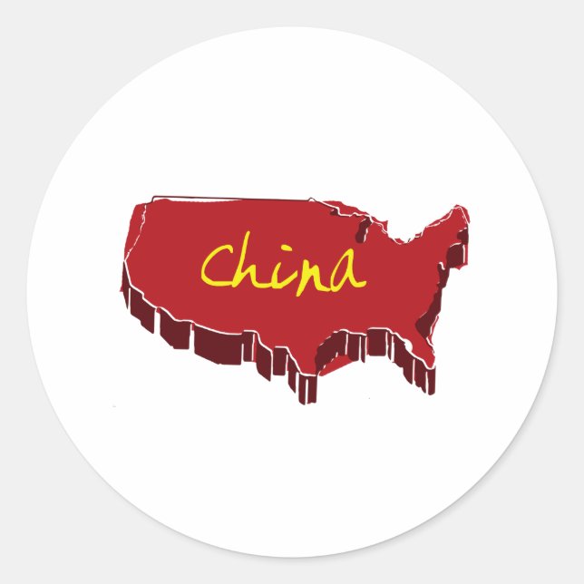 NEW CHINA CLASSIC ROUND STICKER (Front)