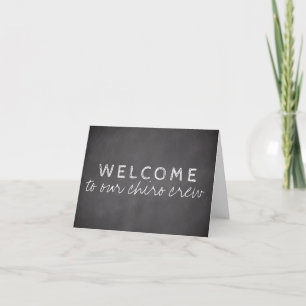 New Chiropractic Patient, Chiropractic Welcome Thank You Card