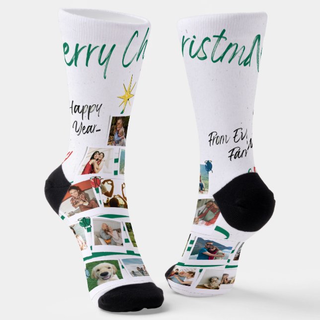 New Christmas Custom Sustainable Premium Crew Sock (Angled)