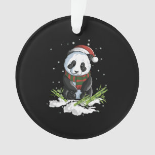 New christmas panda snow winter christmas ornament