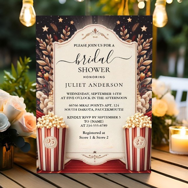 New Cinema Movie Ticket Most Popular Bridal Shower Invitation (Creator Uploaded)