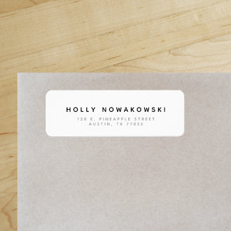 New Classic Minimalist Modern Chic Return Address