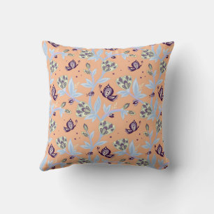 New collection of peach colour with butterflies cushion