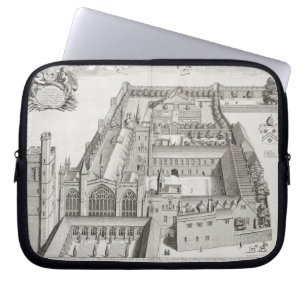 New College, Oxford, from 'Oxonia Illustrata', pub Laptop Sleeve