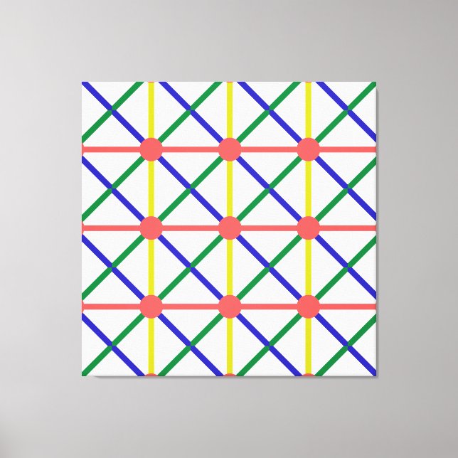 new colorful circle,square and rectangle,patterns  canvas print (Front)
