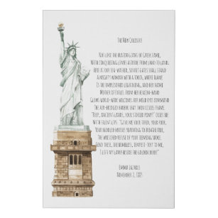 New Colossus Liberty Poem Faux Canvas Print