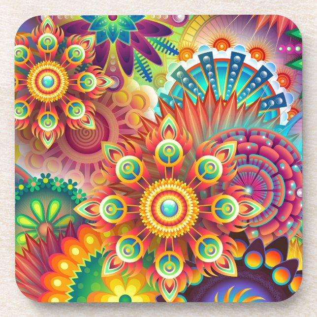 New Colourful Abstract BackGround Coaster (Front)