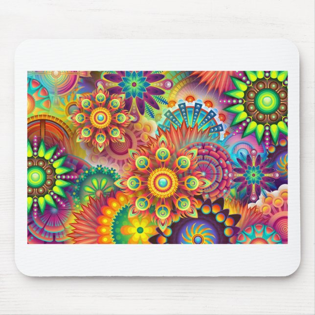 New Colourful Abstract BackGround Mouse Pad (Front)
