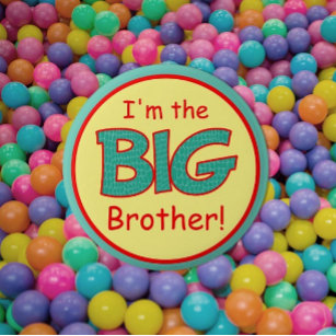 New! Colourful Big Brother Button