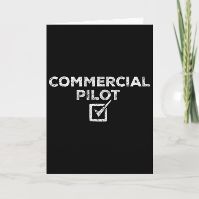 New Commercial Pilot Check Box Gift  Card (Front)