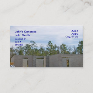 new concrete block home business card