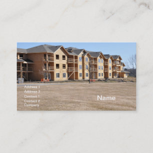 new condominium building under construction business card