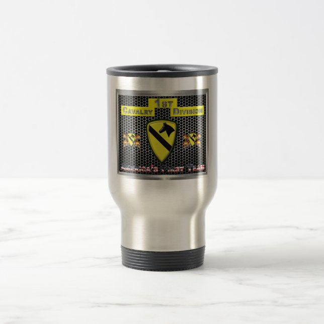 New Cool Redesigned 1st Cavalry Division Travel Mug (Center)