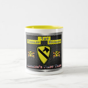 New Cool Redesigned 1st Cavalry Division Two-Tone Coffee Mug