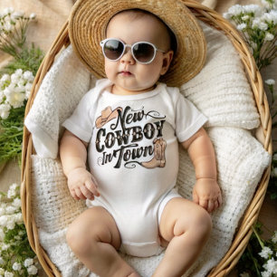 New Cowboy In Town Baby Bodysuit